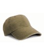 Casquettes personnalisable RESULT Casquette coton fine ligne lavé avec visière sandwich