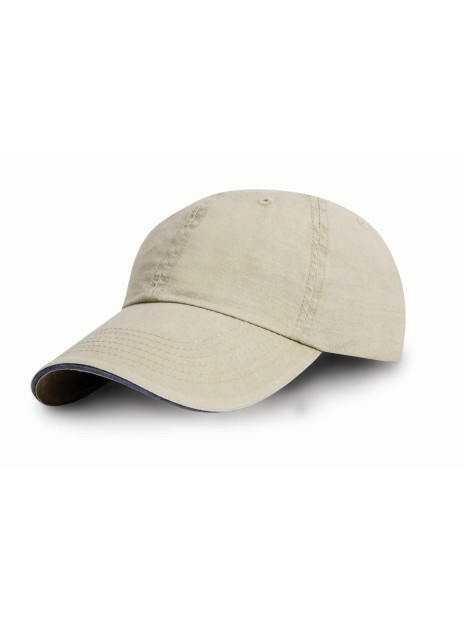 RESULT Casquette coton fine ligne lavé avec visière sandwich /api/colors/ea5d7b80-f5d6-43db-b970-a100bd7a65fe personnalisable