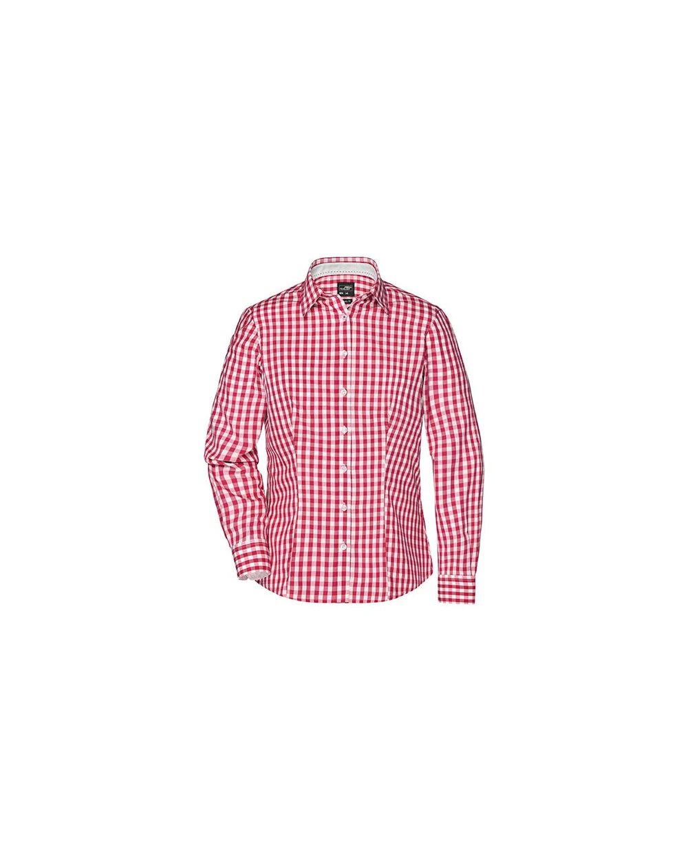 Hemden JAMES & NICHOLSON Ladies` Checked Blouse voor bedrukking &amp; borduring