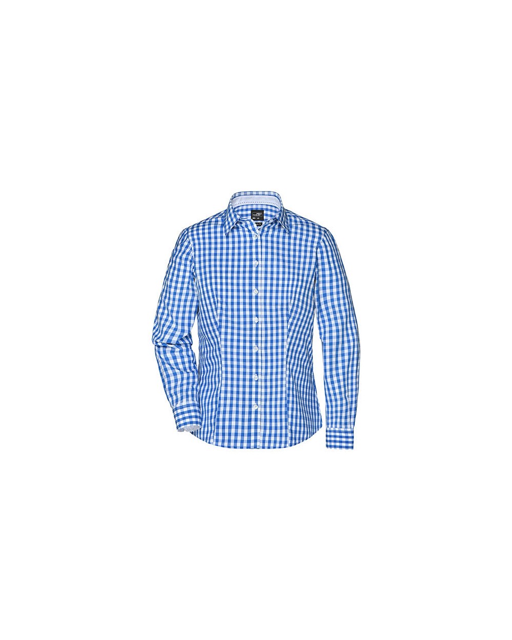 JAMES & NICHOLSON Ladies` Checked Blouse Hemden personalisierbar