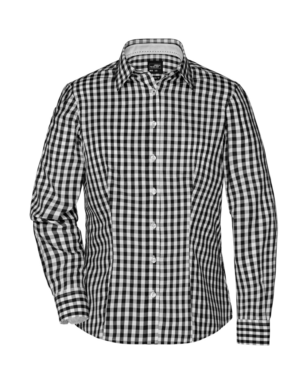 Hemden JAMES & NICHOLSON Ladies` Checked Blouse voor bedrukking &amp; borduring
