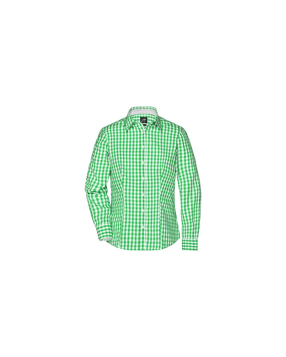 JAMES & NICHOLSON Ladies` Checked Blouse Hemden personalisierbar