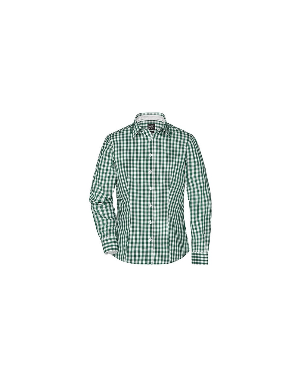 Hemden JAMES & NICHOLSON Ladies` Checked Blouse voor bedrukking &amp; borduring