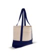 Tote bags 4DO Strandtas katoenen canvas OEKO-TEX® 280g/m² 42x10x30cm voor bedrukking &amp; borduring