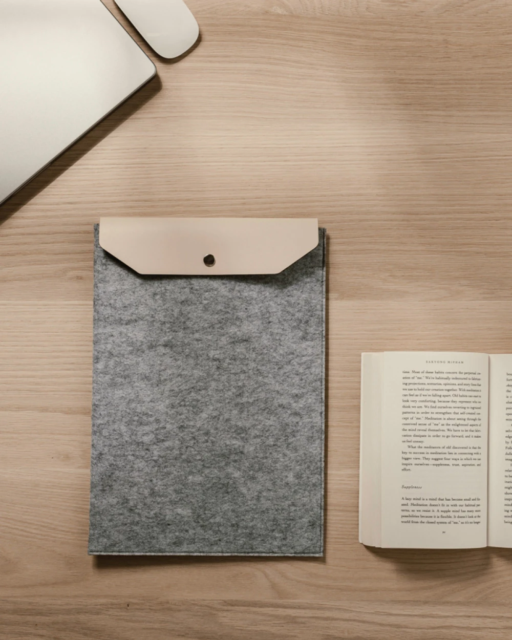 Tassen & Zakken VINGA VINGA Albon GRS gerecycled vilt 15" laptophoes voor bedrukking &amp; borduring