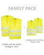 Gilets de sécurité personnalisable KORNTEX Basic Safety-Vest Family Pack