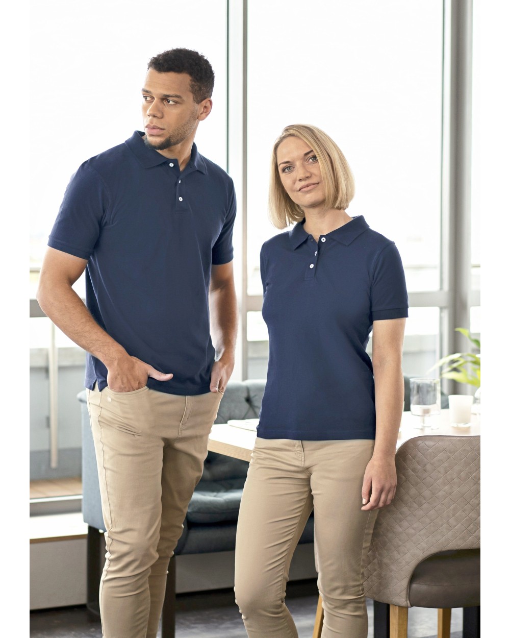 Polos personnalisable KARLOWSKY Men´s Workwear Poloshirt Modern-Flair