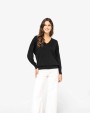 Pulls personnalisable SPASSO Pull écoresponsable col V en lyocell femme