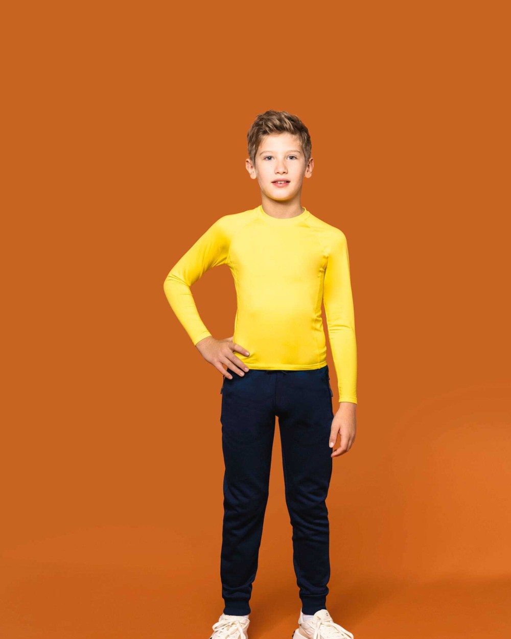 PROACT Kinder Langarm Doppelhaut T-Shirt. Schnelltrocknend T-Shirts personalisierbar