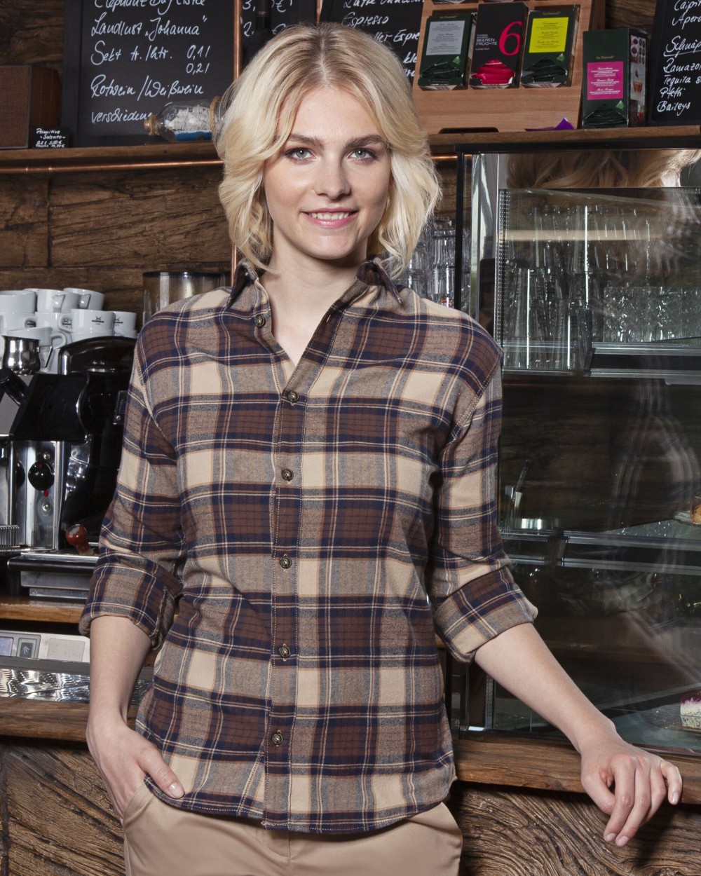 Chemises personnalisable KARLOWSKY LADIES' CHECKED BLOUSE URBAN-TREND