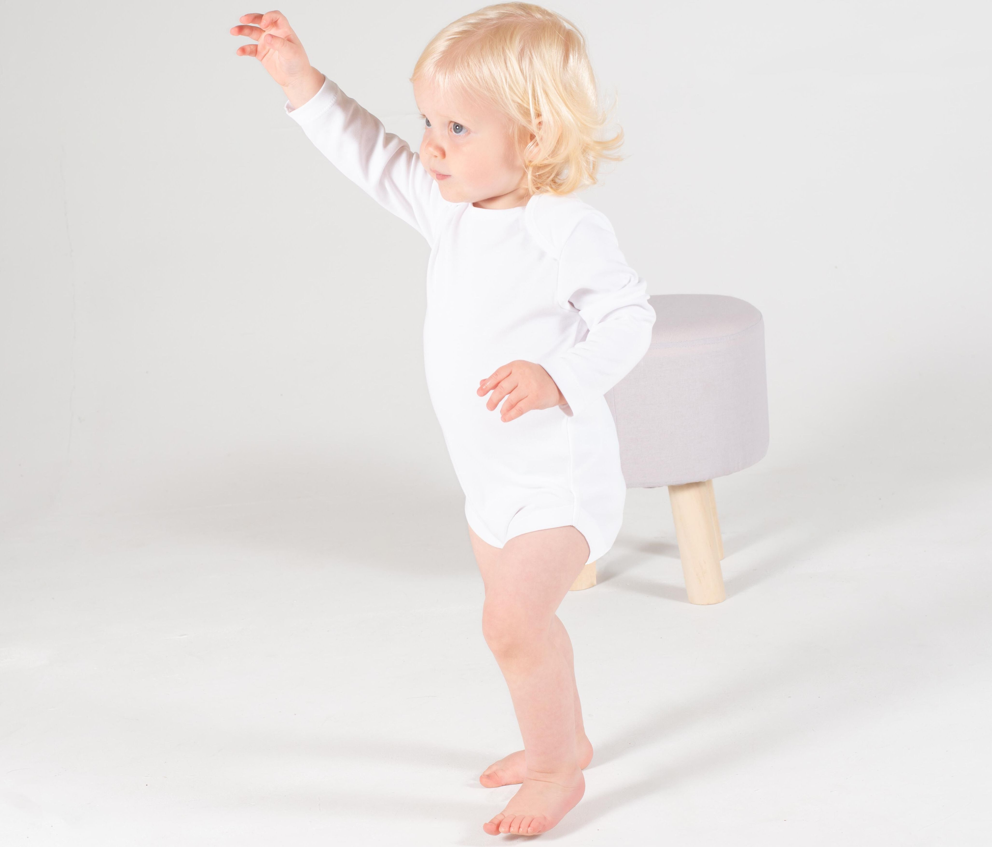 Baby artikelen LARKWOOD LONG SLEEVED BABY BODYSUIT voor bedrukking &amp; borduring