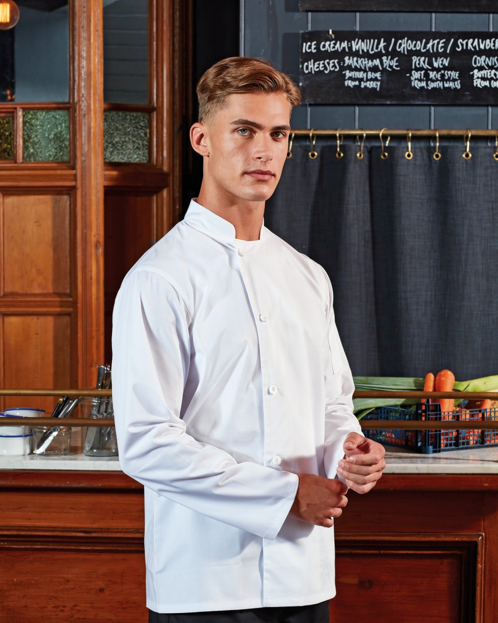 Vestes personnalisable PREMIER Veste chef cuisinier manches longues "Essential"