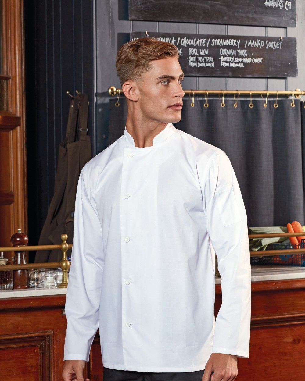 Vestes personnalisable PREMIER Veste chef cuisinier manches longues "Essential"