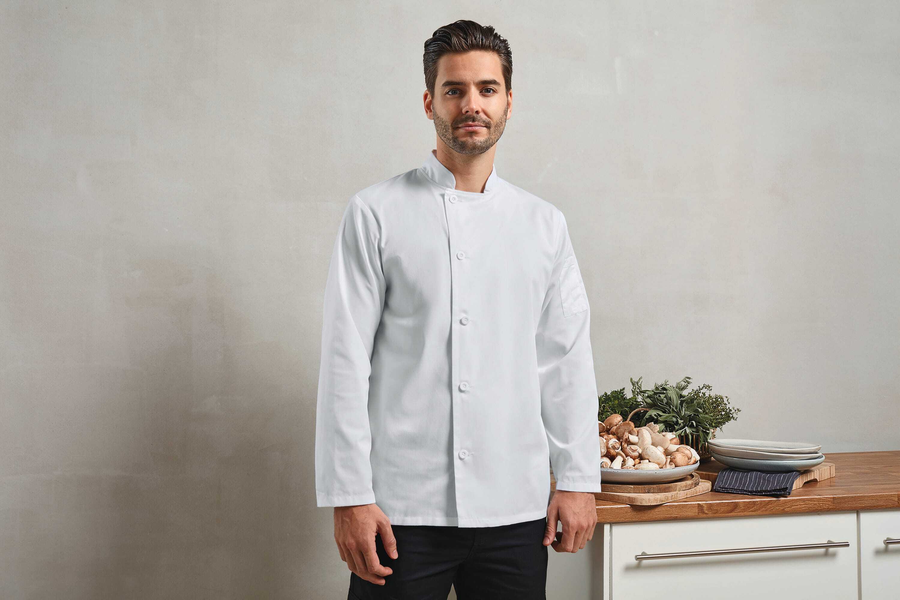 Vestes personnalisable PREMIER Veste chef cuisinier manches longues "Essential"