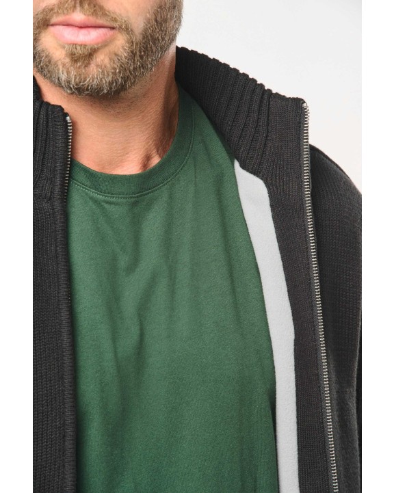 Pulls personnalisable WK. DESIGNED TO WORK Cardigan doublé polaire homme