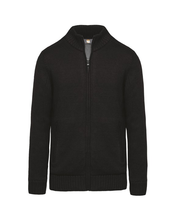 Pulls personnalisable WK. DESIGNED TO WORK Cardigan doublé polaire homme