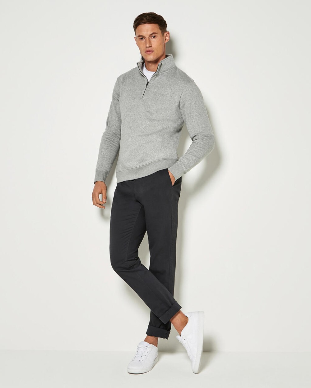 KUSTOM KIT Regular Fit 1/4 Zip Sweatshirt Sweatshirts personalisierbar