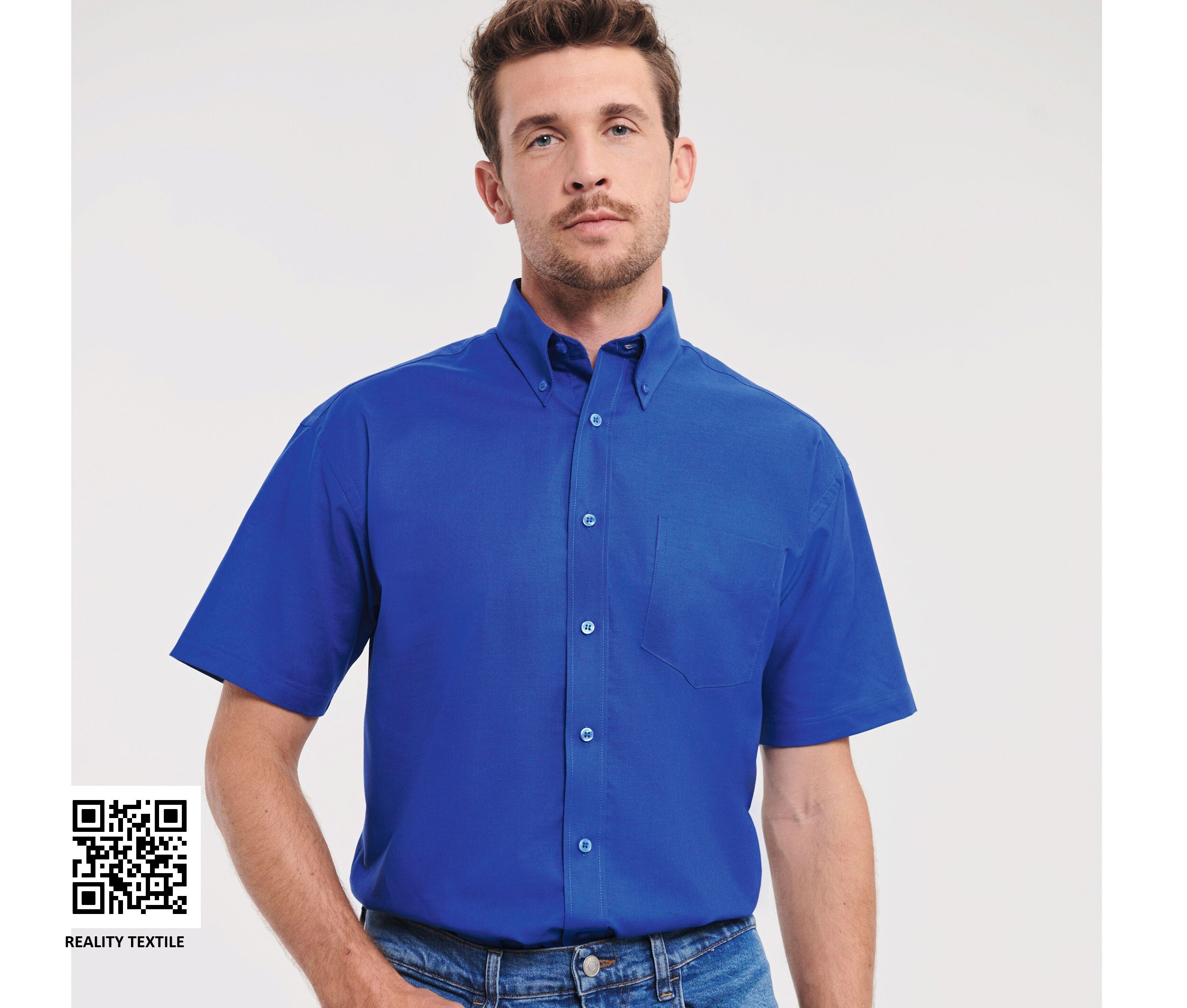 Chemises personnalisable RUSSELL MEN'S SHORT SLEEVE CLASSIC OXFORD SHIRT