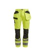 JOBMAN 2377 Bundhose Hi-Vis mit Hängetaschen Hosen personalisierbar