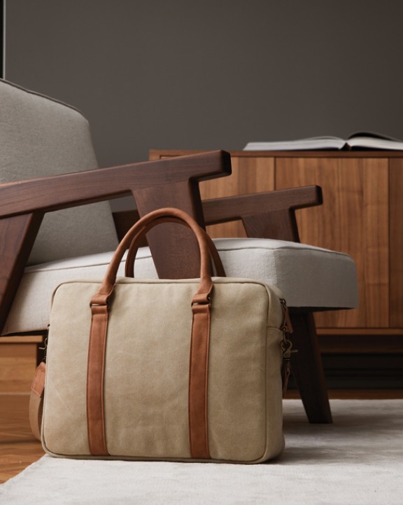 VINGA VINGA Bosler Computertasche aus RCS recyceltem Canvas Taschen personalisierbar