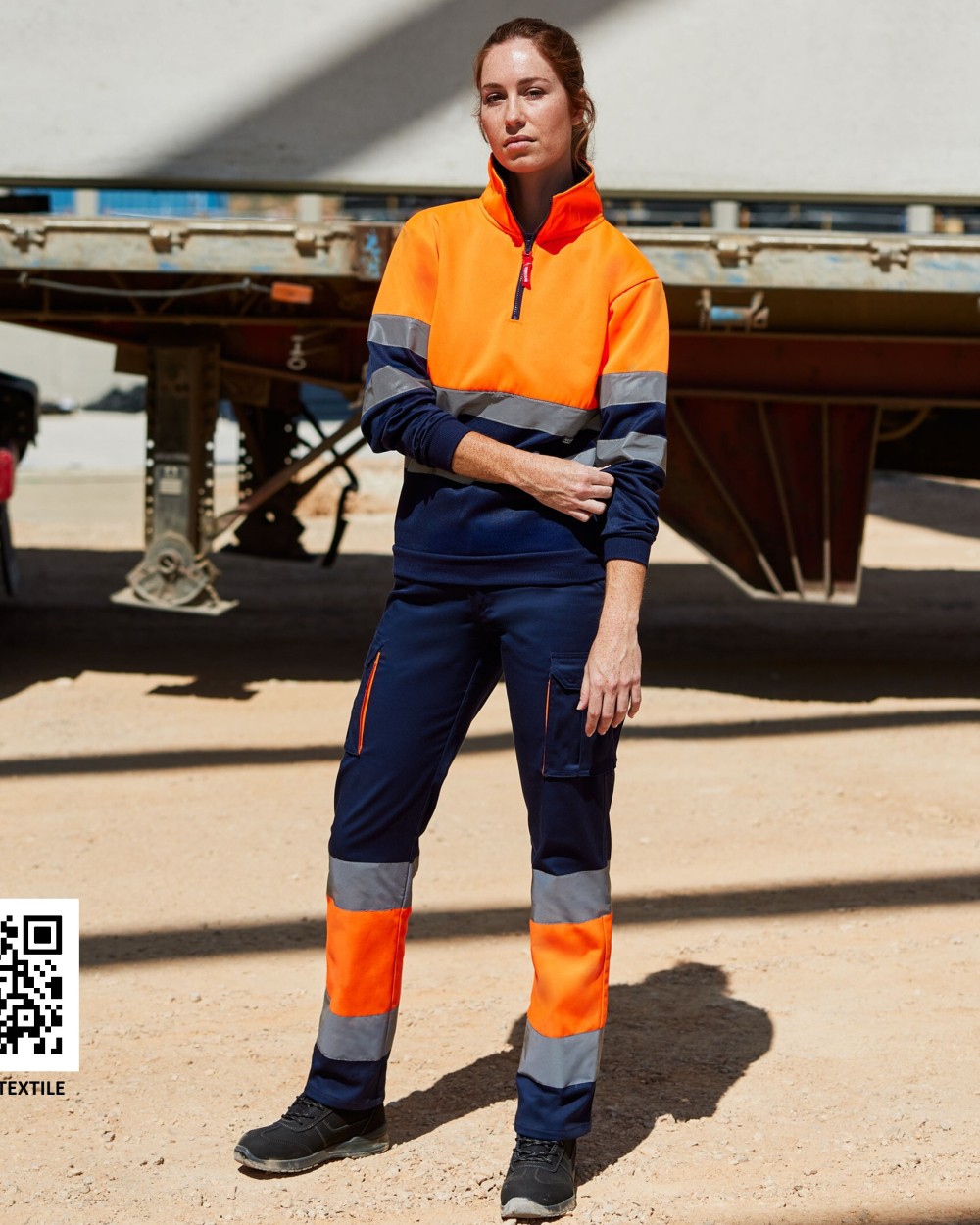 Sweaters & hoodies VELILLA TWO-TONE HIGH VISIBILITY ZIP SWEATSHIRT voor bedrukking &amp; borduring