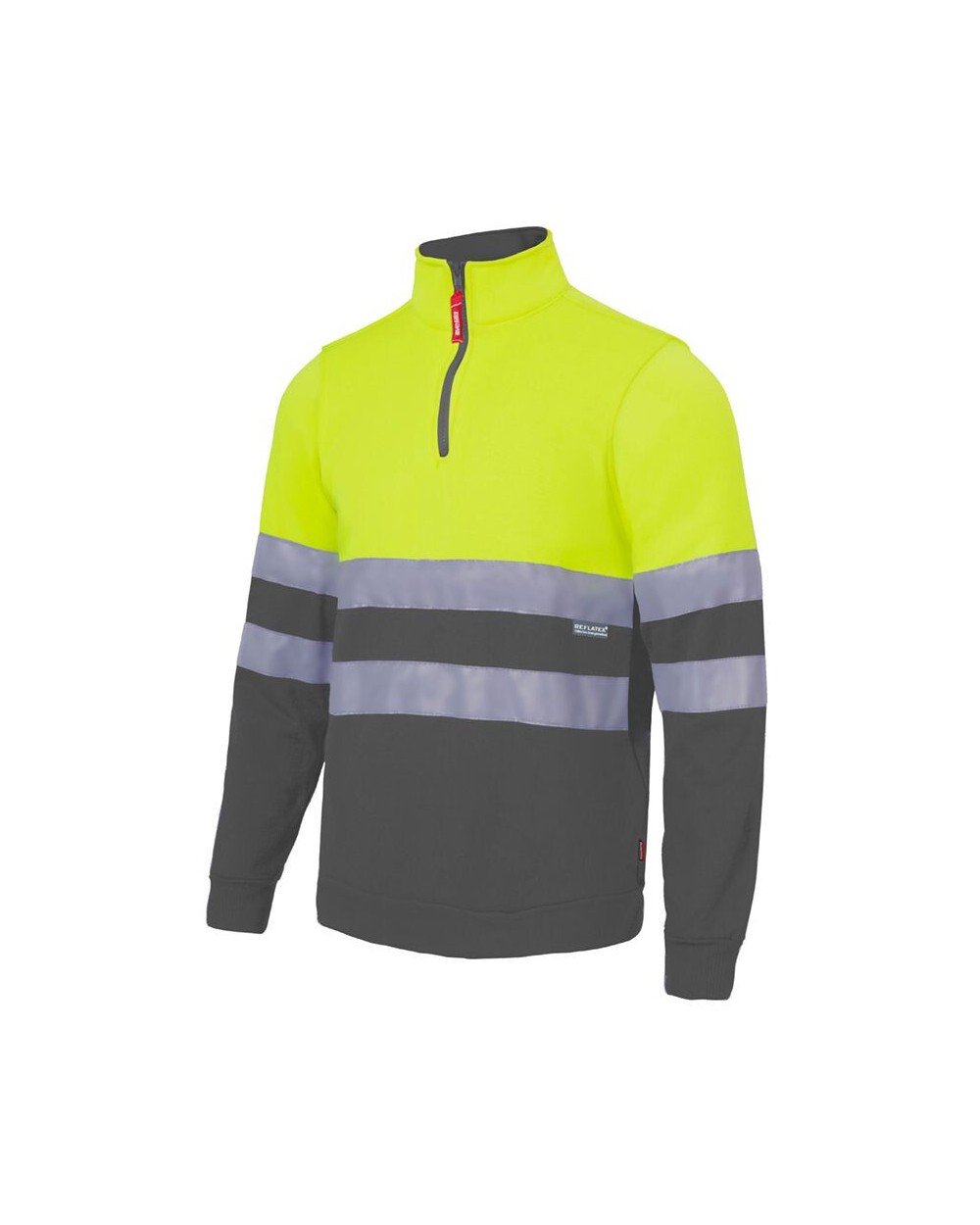 Sweat-shirts personnalisable VELILLA SWEAT COL ZIPPÉ HAUTE VISIBILITÉ