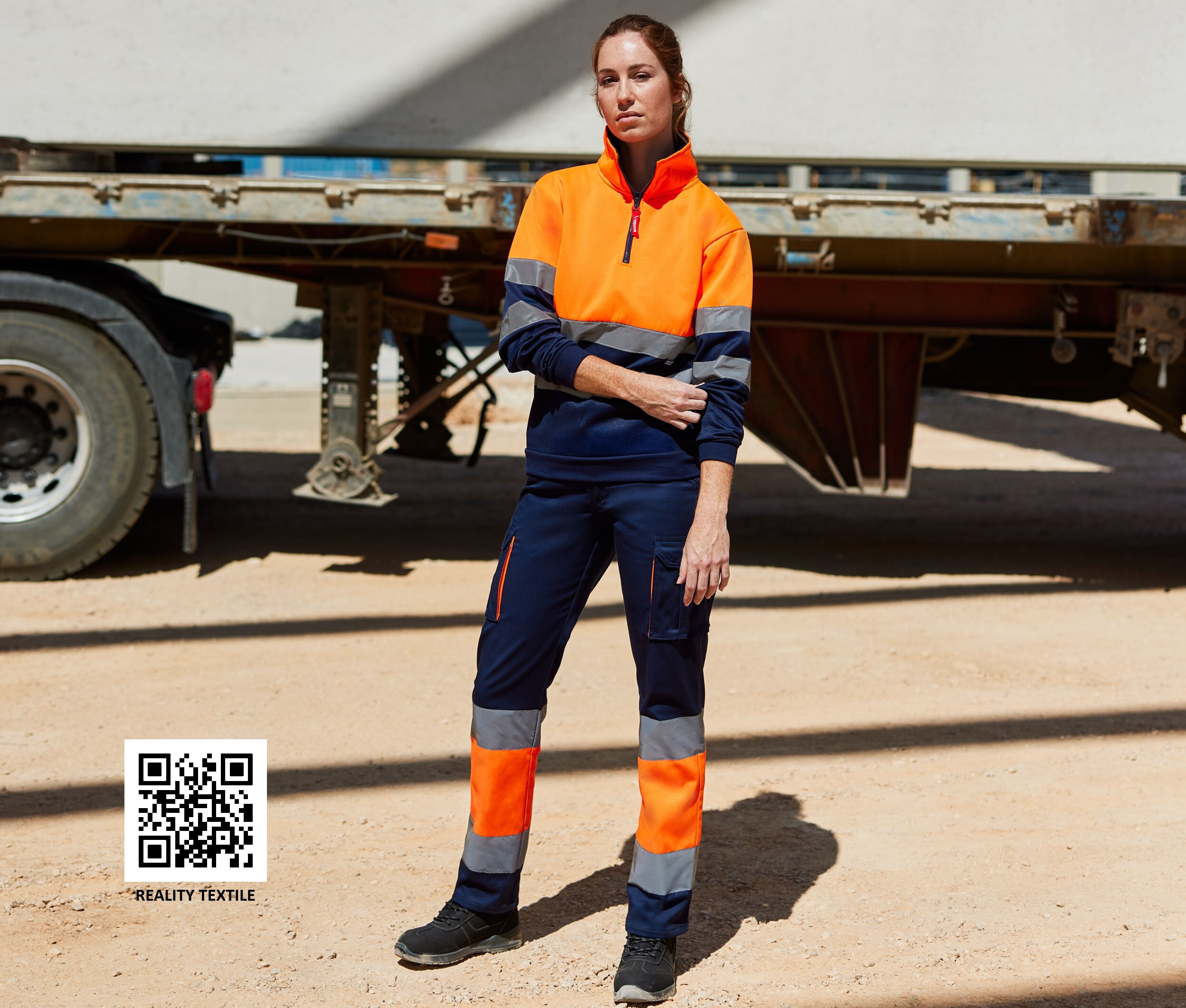 Sweaters & hoodies VELILLA TWO-TONE HIGH VISIBILITY ZIP SWEATSHIRT voor bedrukking &amp; borduring