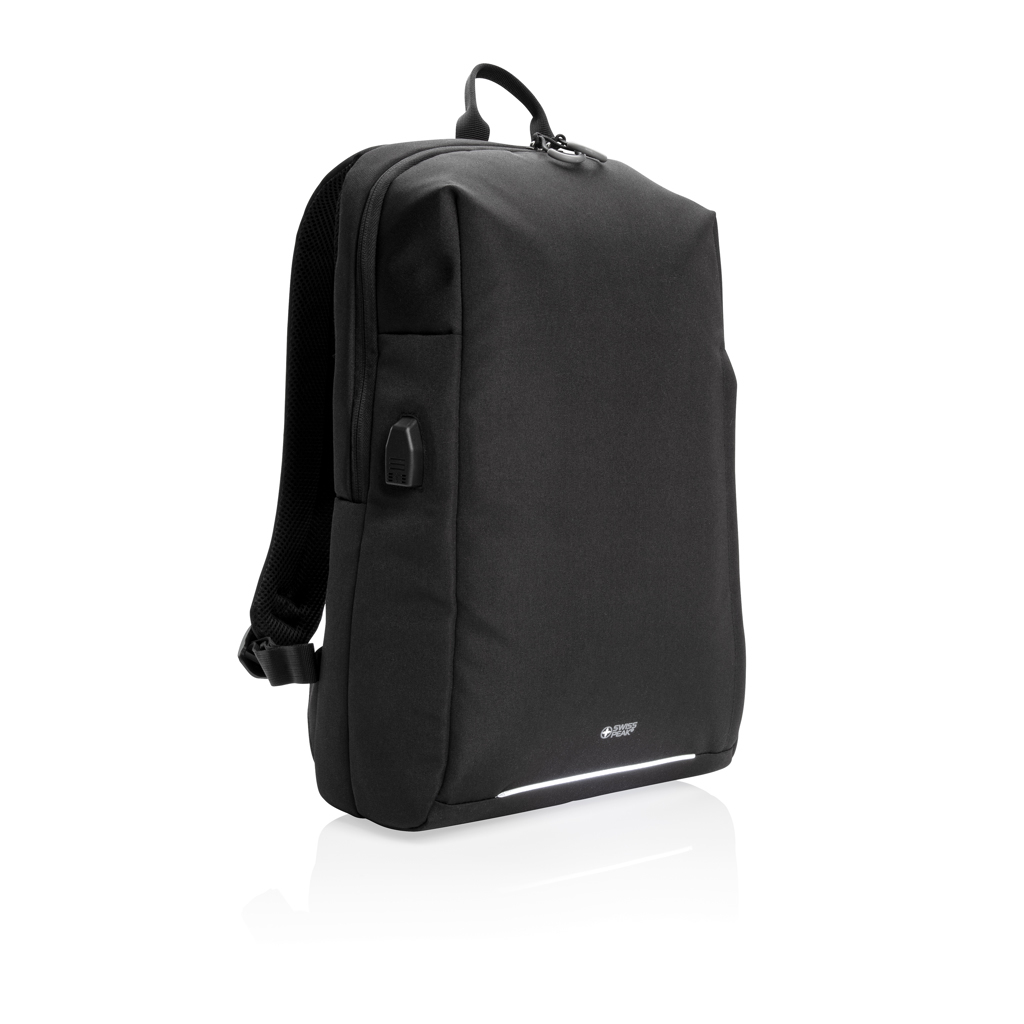 Tassen & Zakken SWISS PEAK Swiss Peak AWARE™ RFID and USB A laptop rugzak voor bedrukking &amp; borduring