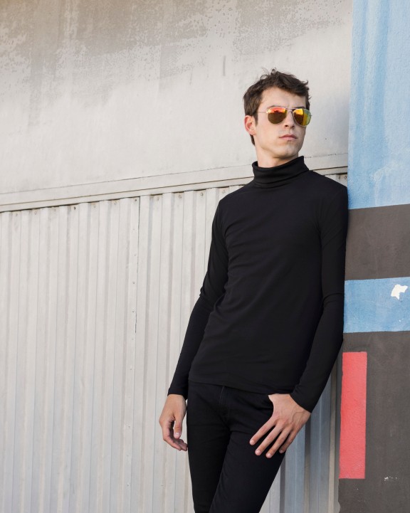 T-shirts SKINNIFIT Men's Feel Good Stretch Rolkraag Neck Top voor bedrukking &amp; borduring