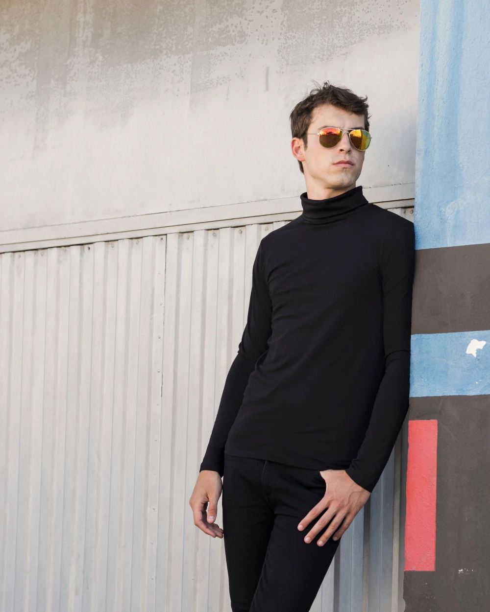 T-shirts SKINNIFIT Men's Feel Good Stretch Rolkraag Neck Top voor bedrukking &amp; borduring