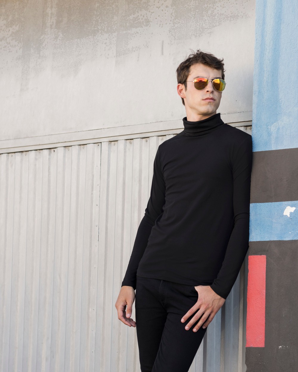 T-Shirts personnalisable SKINNIFIT T-shirt Homme col roulé Feel Good