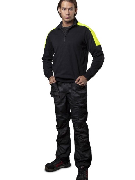 Sweat-shirts à personnaliser PROJOB 2128 SWEATSHIRT PRIO BICOLORE COL ZIP 