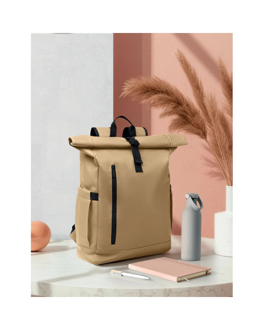 4DO Rolltop-Rucksack 600D RPET Taschen personalisierbar
