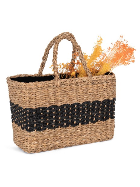 KIMOOD Sac panier en jonc de mer  personnalisable