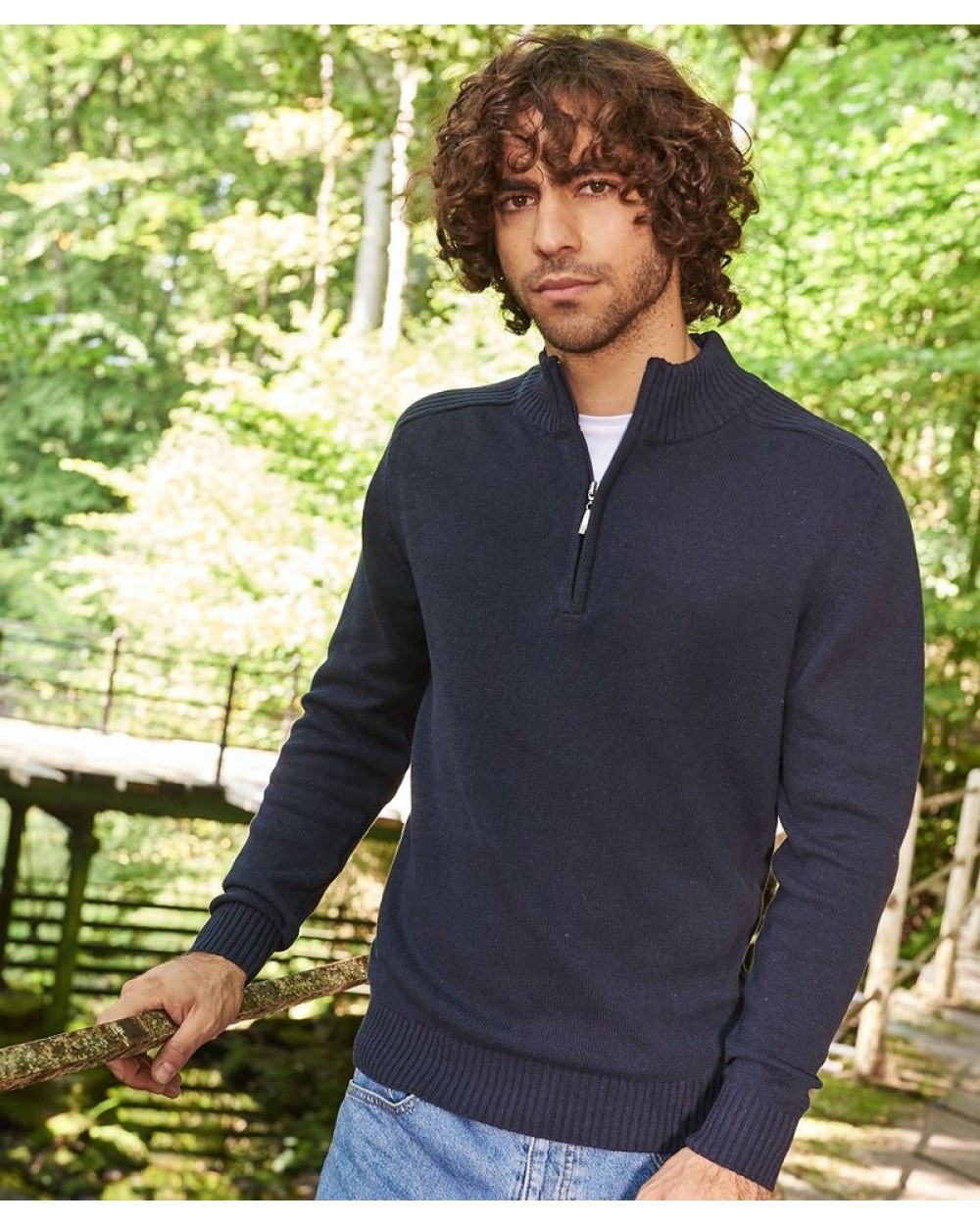 AWDIS Wakhan 1/4 Zip Knit Sweater Sweatshirts personalisierbar