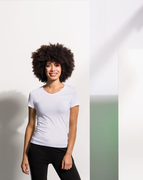 T-Shirts personnalisable SKINNIFIT T-shirt femme col v Feel Good