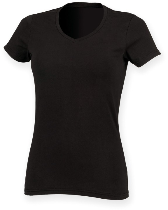 T-Shirts personnalisable SKINNIFIT T-shirt femme col v Feel Good
