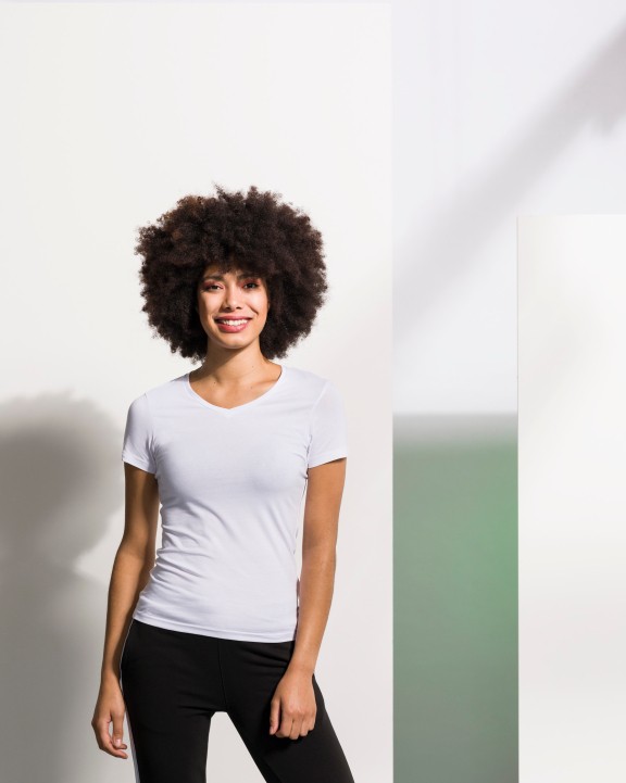 T-Shirts personnalisable SKINNIFIT T-shirt femme col v Feel Good