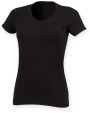 T-shirts SKINNIFIT Ladies Stretch V-neck T-shirt voor bedrukking &amp; borduring
