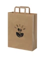 Tassen & Zakken 4DO Papieren tas 80-90 g/m2 gemaakt van kraftpapier met platte handgrepen - 25 x 11 x 32 cm voor bedrukking &amp; borduring