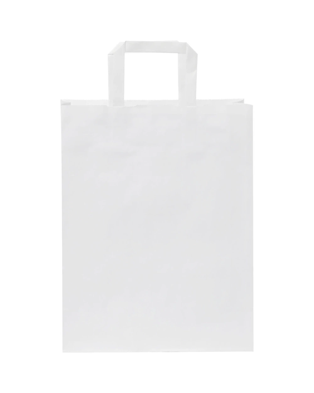 4DO Kraftpapiertasche 80-90 g/m² mit flachen Griffen – 25 × 11 × 31 cm Taschen personalisierbar