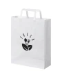 Sacs & Bagagerie personnalisable 4DO Sac en papier Kraft 80-90 g/m² avec poignées plates, 25 x 11 x 31 cm