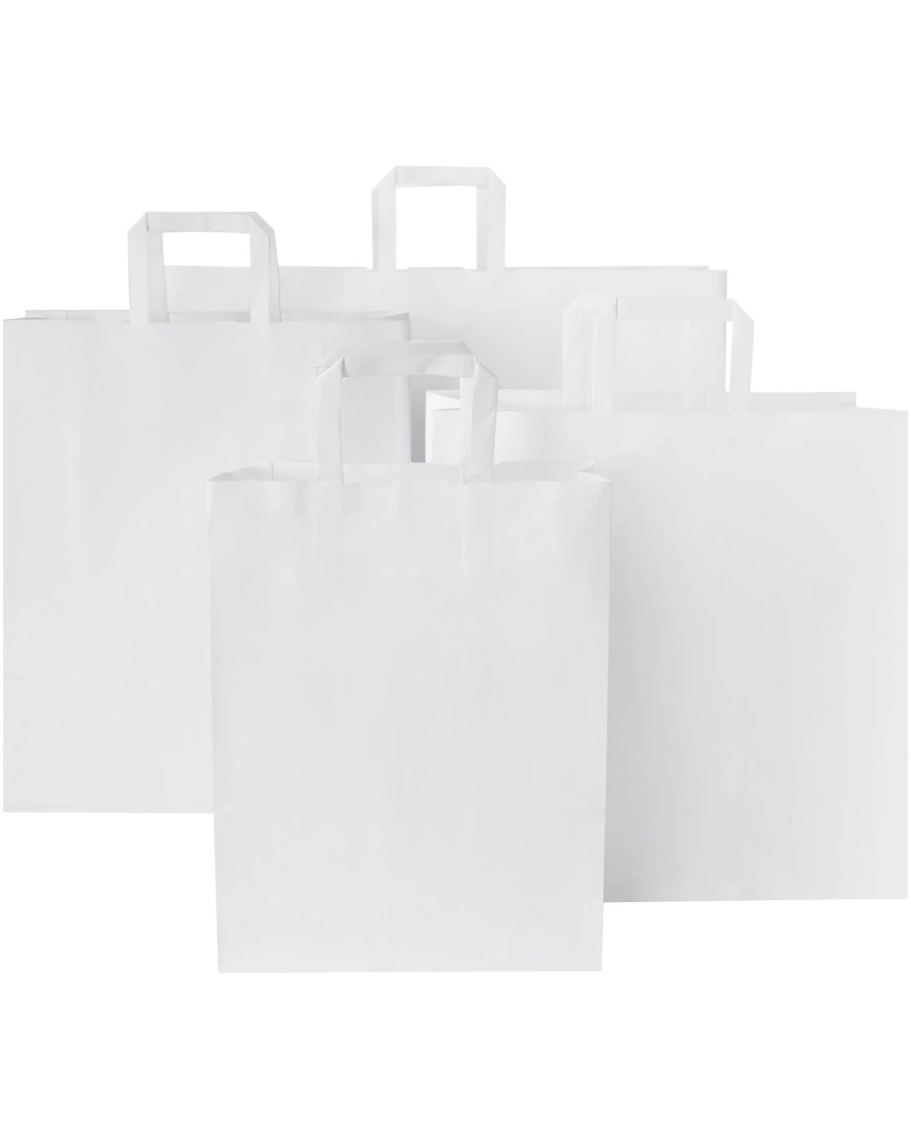 Sacs & Bagagerie personnalisable 4DO Sac en papier Kraft 80-90 g/m² avec poignées plates, 25 x 11 x 31 cm