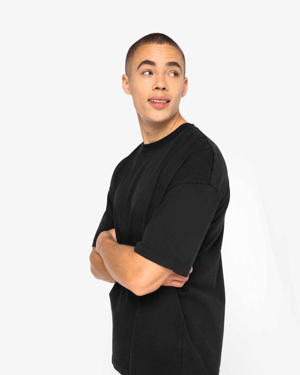 T-shirts NATIVE SPIRIT Ecologisch oversized verwassen heren T-shirt voor bedrukking &amp; borduring