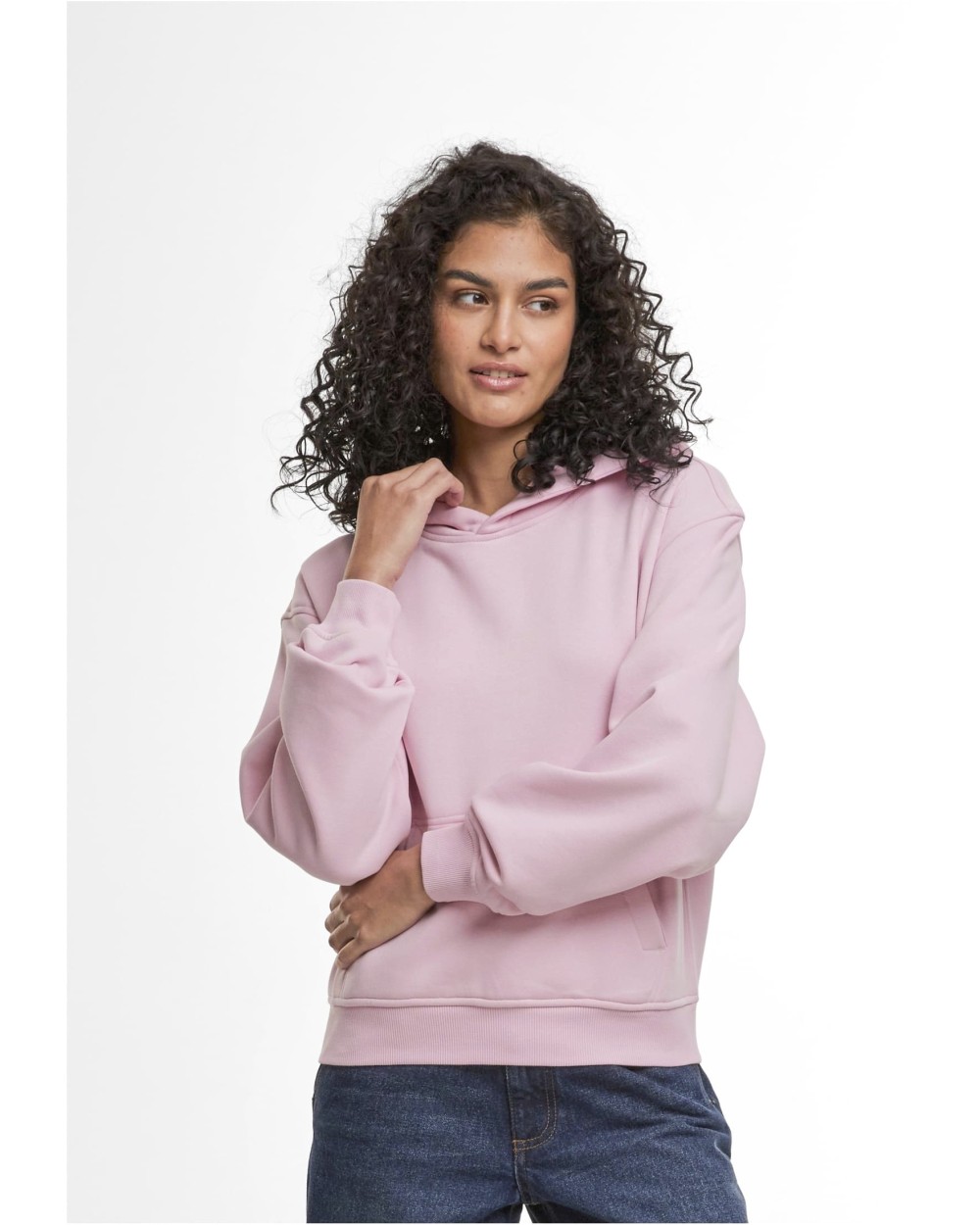 Sweaters & hoodies BUILD YOUR BRAND LADIES LOOSE FIT HOODY voor bedrukking &amp; borduring