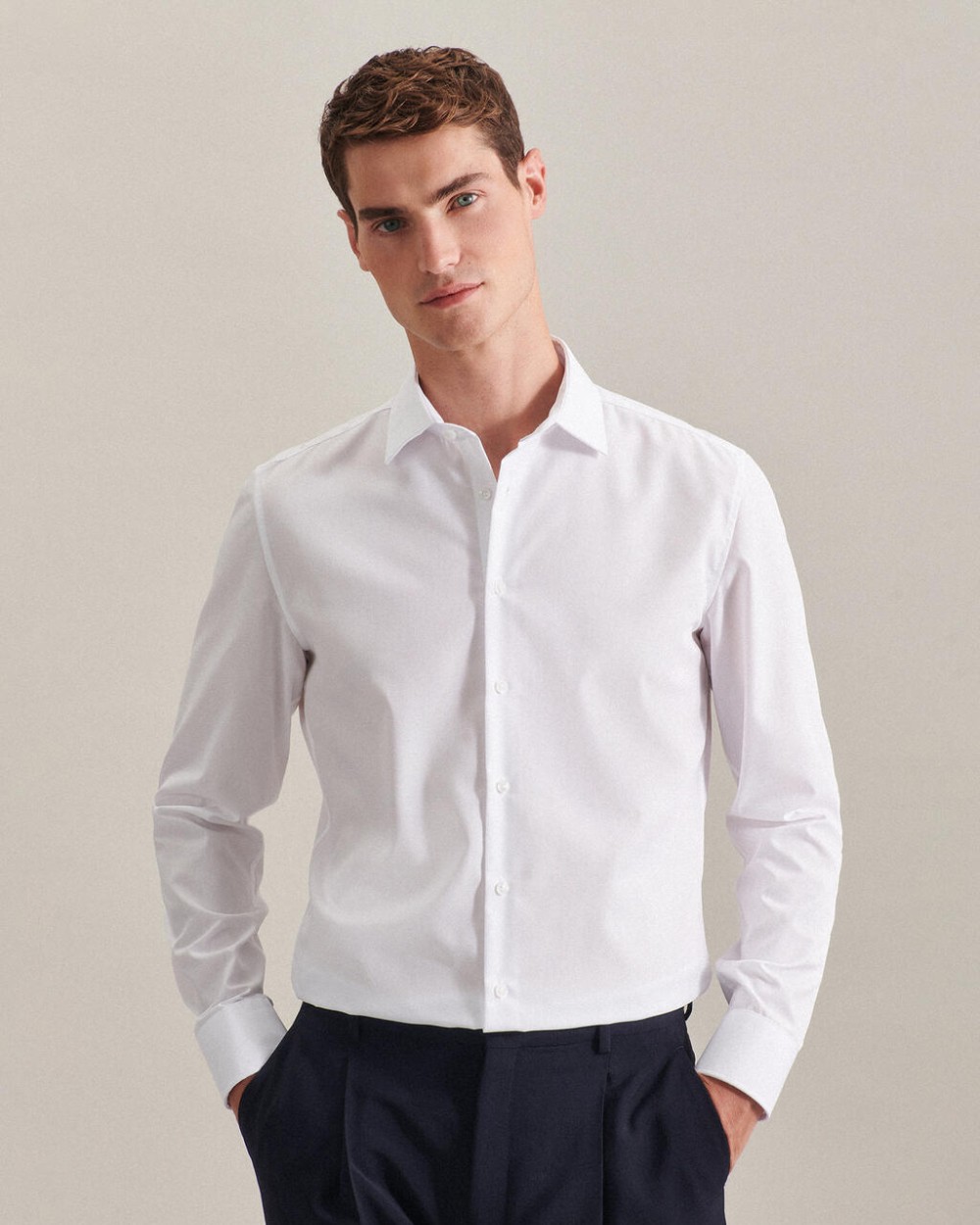 Chemises personnalisable SEIDENSTICKER Seidensticker Slim Fit 1/1 Business Kent