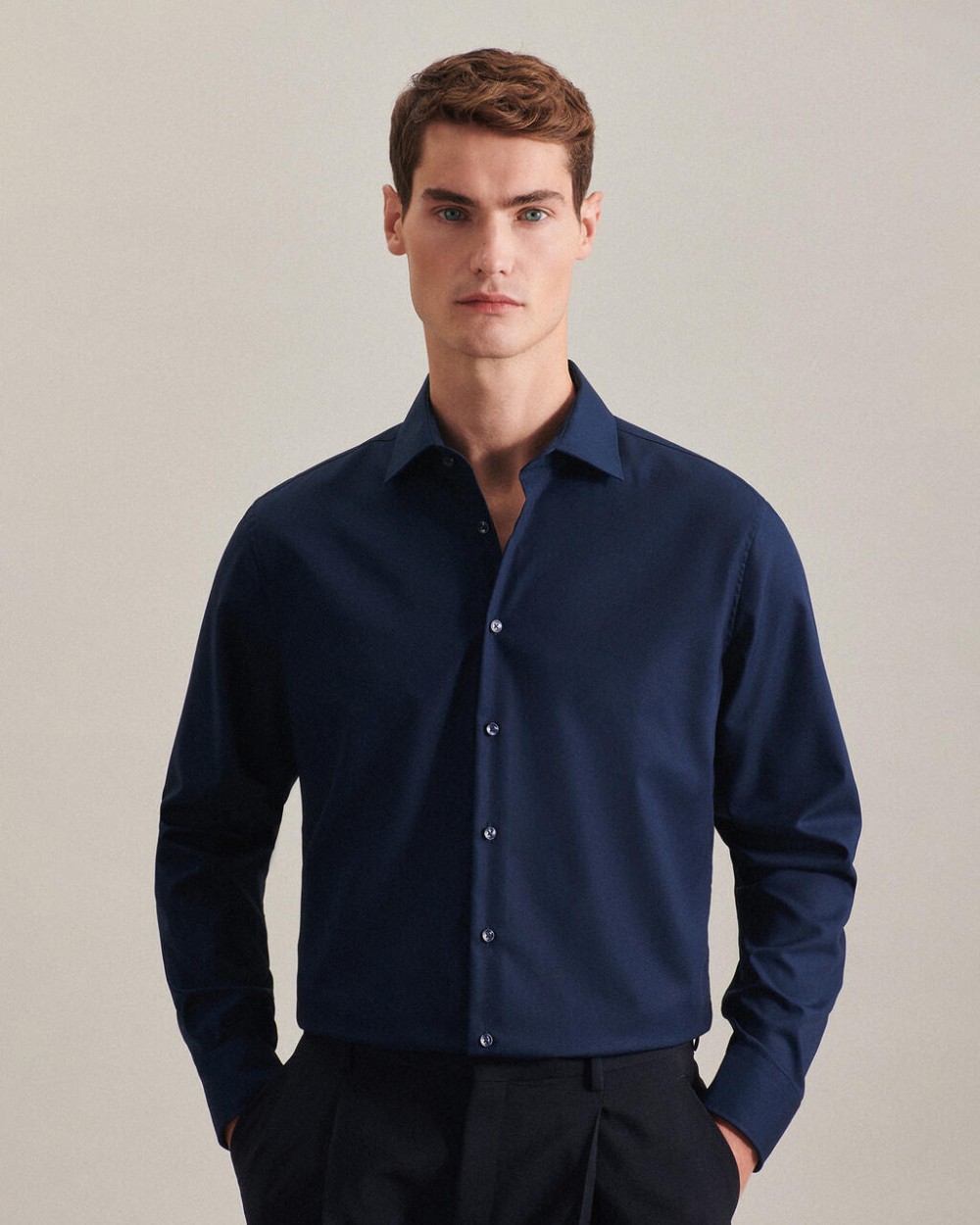 Chemises personnalisable SEIDENSTICKER Seidensticker Slim Fit 1/1 Business Kent