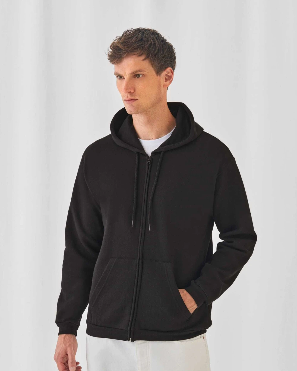 Sweaters & hoodies B&C ID.205 Hooded Full Zip Sweatshirt voor bedrukking &amp; borduring
