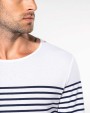 T-shirts KARIBAN Gestreept heren-t-shirt lange mouwen voor bedrukking &amp; borduring