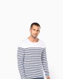 T-shirts KARIBAN Gestreept heren-t-shirt lange mouwen voor bedrukking &amp; borduring